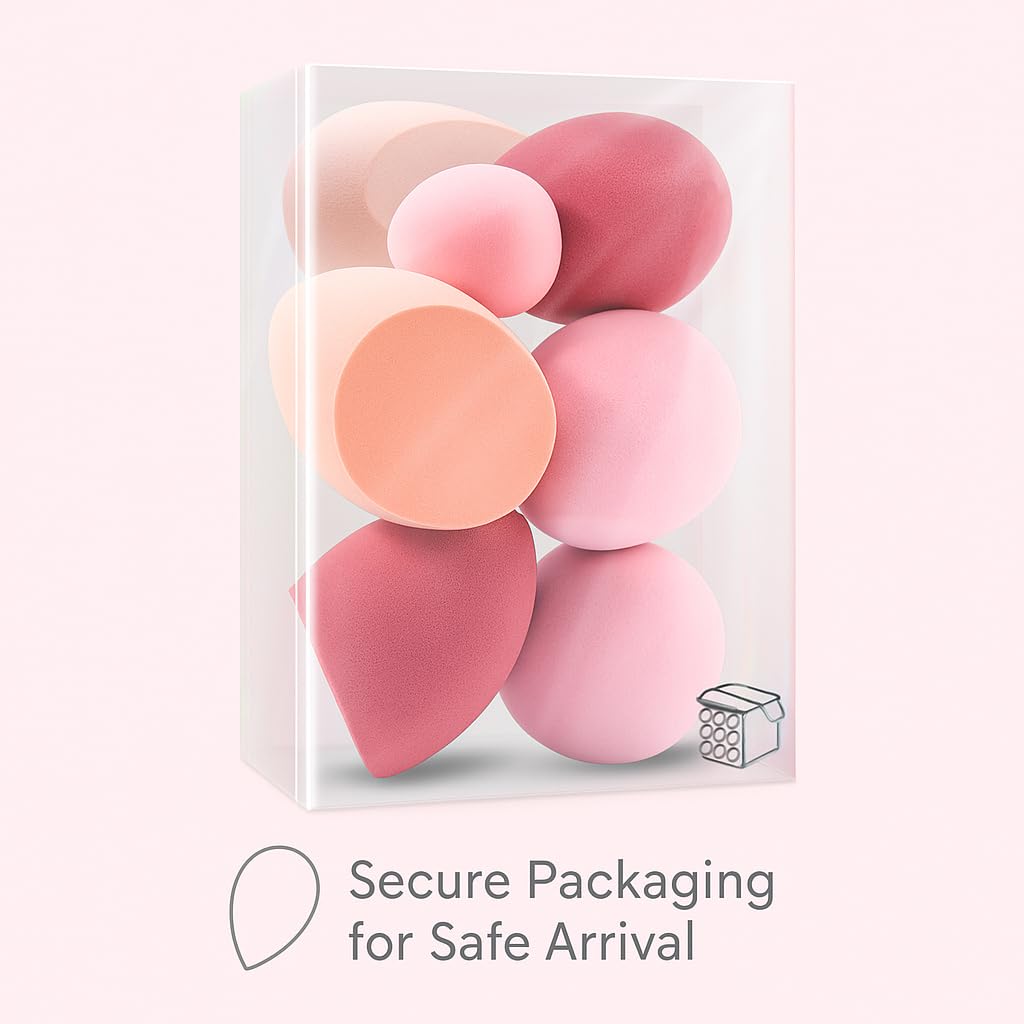 RadiantLook 7-Piece Makeup Sponge Set – Multi-Use, Latex-Free