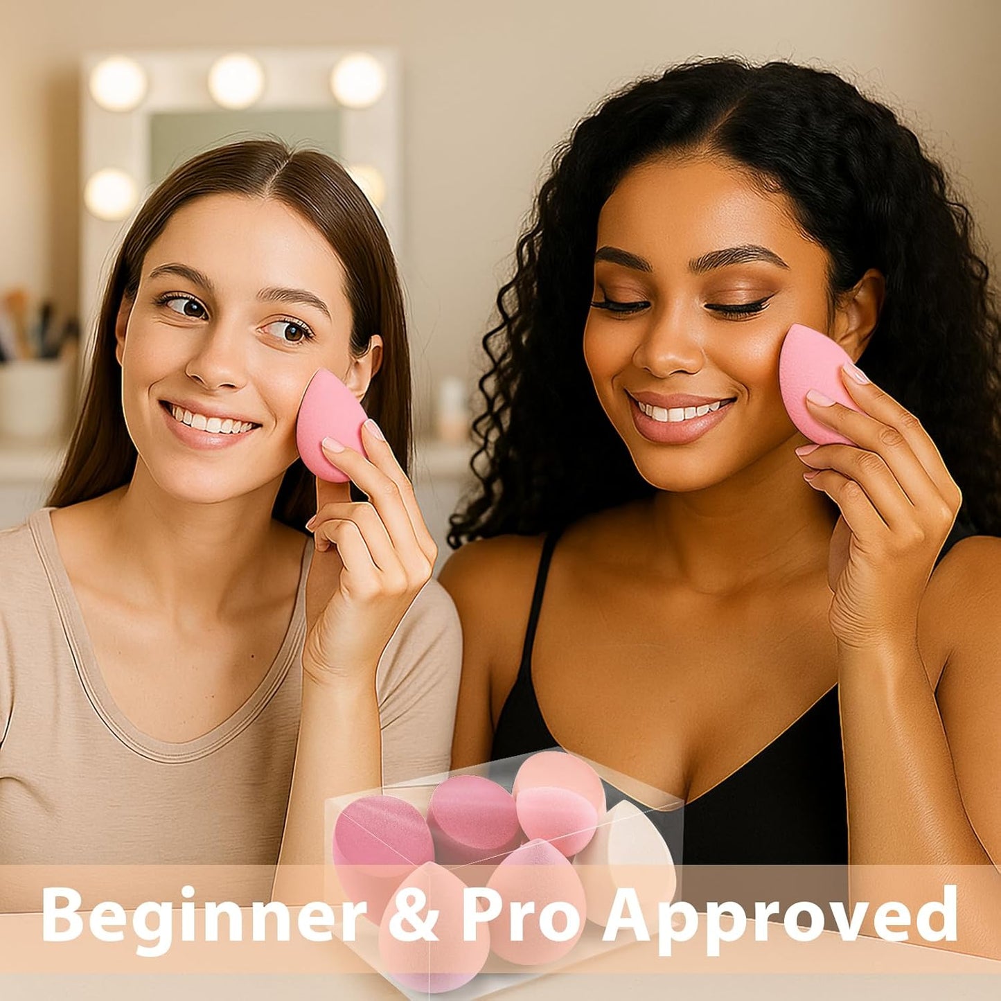 RadiantLook 7-Piece Makeup Sponge Set – Multi-Use, Latex-Free